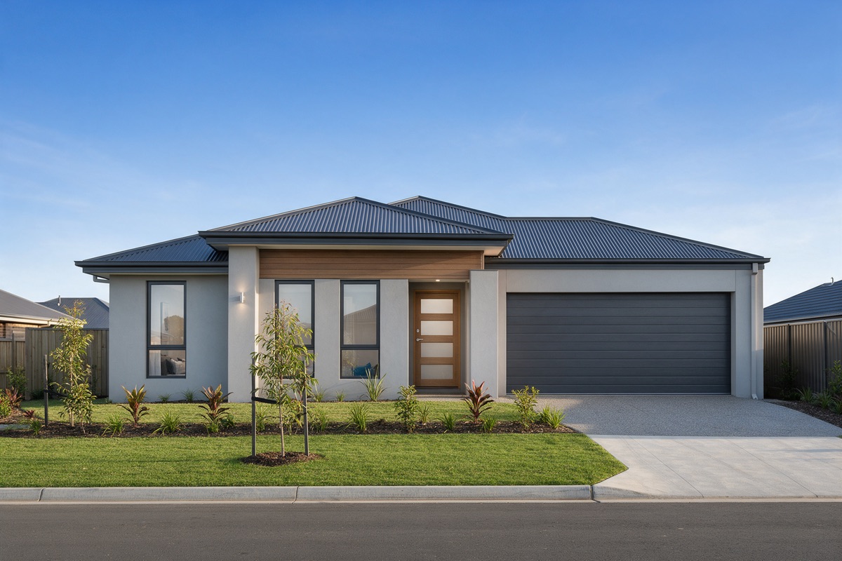AI-generated sample photo of a home exterior, not this property.